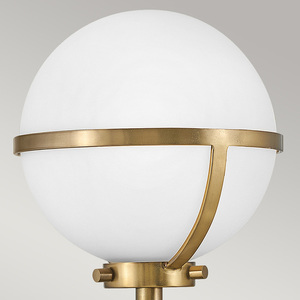 Aplică de baie Hollis 1xE14, sticlă opal, alamă veche, IP44, 40,3 cm, Elstead / Hinkley small 1