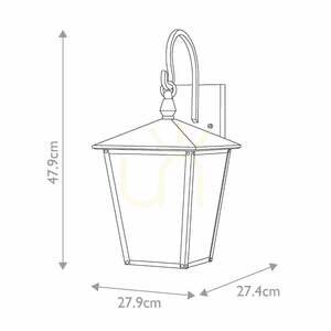 Felinar de perete mediu Huntersfield - 2 surse de lumină - negru Elstead small 5