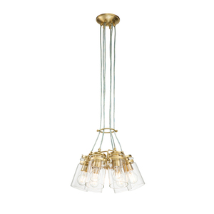 Lustră suspendată Brinley - 6 surse de lumină - alamă periată Elstead small 2