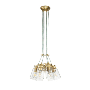 Lustră suspendată Brinley - 6 surse de lumină - alamă periată Elstead small 3