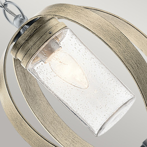 Felinar suspendat de exterior Grand Bank - 1 sursă de lumină - gri antic cu aspect uzat Elstead small 2