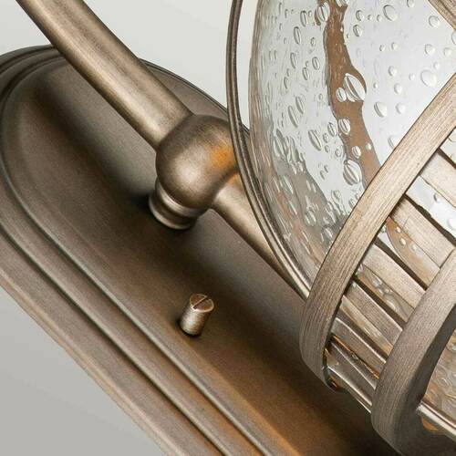 Verifica Lanternă de perete pentru exterior Halleron - 2 surse de lumină - Bronz lustruit Elstead