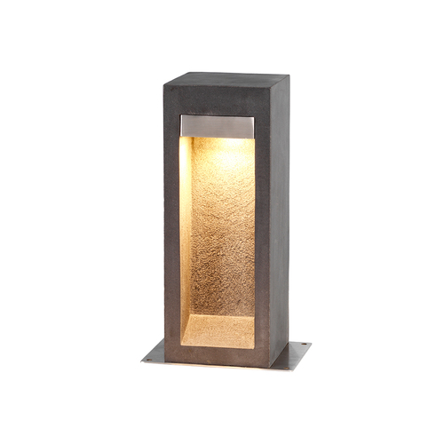 Verifica Stâlpișor de iluminat Parkstone LED mediu 40 cm, bazalt și oțel inoxidabil, Elstead