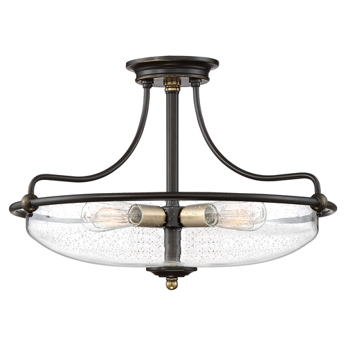 Verifica Griffin 3 Light Semi-flush Mount Elstead