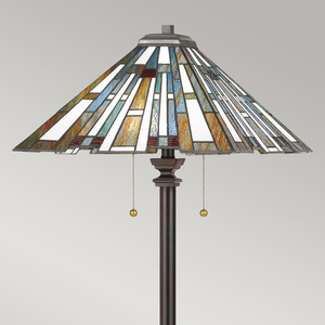 Lampă de podea Elstead Maybeck stil Tiffany Valiant Bronze 2 x E27 max. 60 W QZ-MAYBECK-FL small 1