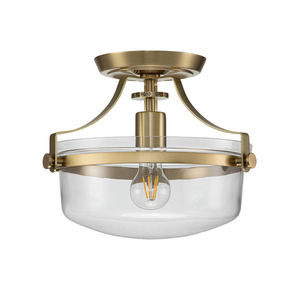 Penn Station 1 Light Semi Flush - alamă periat Elstead small 1