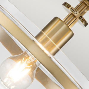 Penn Station 1 Light Semi Flush - alamă periat Elstead small 4