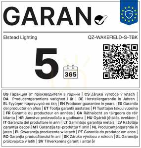 Felinar de perete mic Wakefield - 1 sursă de lumină - Negru Earth Black Elstead small 5