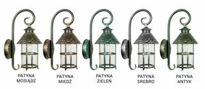 Aplică de perete exterior SU-MA Toledo negru patinat aluminiu/sticlă K 3012/1/R small 3