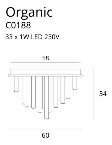 Verifica Plafoniera Max Light Organic C0188D aurie LED 33W 60 cm