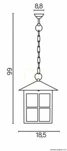 Lampă suspendată exterior SU-MA Wenecja negru patină K 1018/1/KW small 3