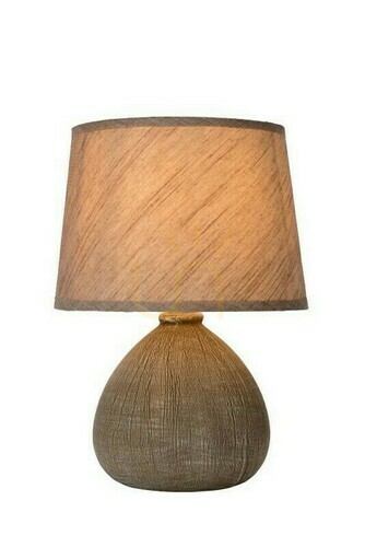 Verifica Lampă de masă Lucide RAMZI ceramică bumbac maro Japandi 47506/81/43