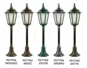 Lampă de grădină exterior SU-MA Retro Classic neagră 84 cm IP43 K 5002/3 small 7