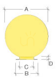 Abajur pentru lampa LUNA BALL 40 cm - PREMIUM - UV small 1