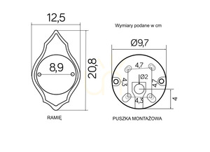 Aplica exterior SU-MA Retro Midi negru patină aluminiu E27 K 3012/1/M g small 2