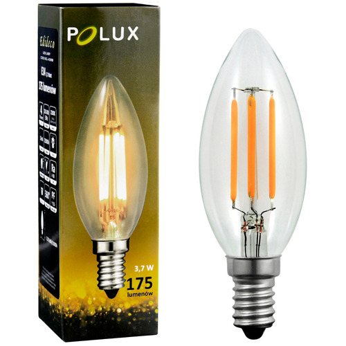 Verifica Bec cu LED E14 FILAMENT FC37 EDIDECO 3.7W cald 2200K