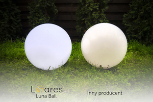 Lampă de grădină cu sferă mare - LUNA BALL 60 cm alb lucios + LED 💡 E27 - PREMIUM - UV ☀️ small 4