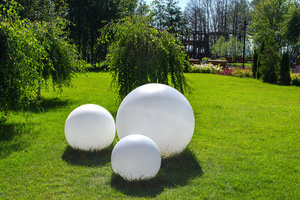 Lampă de grădină cu sferă mare - LUNA BALL 60 cm alb lucios + LED 💡 E27 - PREMIUM - UV ☀️ small 6