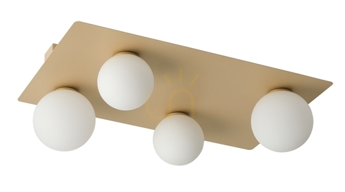 Verifica Plafonieră Sigma Argon 4 LED bej auriu 62 cm 33283