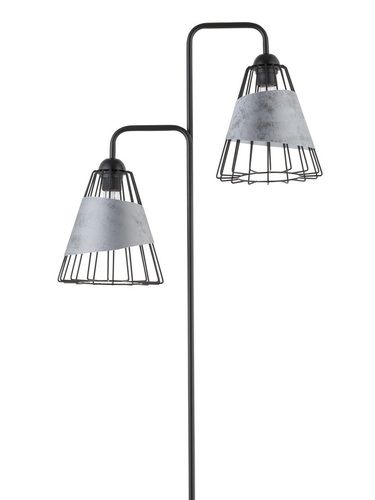 Verifica Lampadar Sigma Deni negru/argintiu 170cm 2xE27 50347