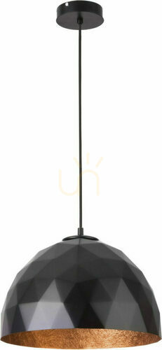 Verifica Lampă suspendată Sigma Diament negru cupru 35 cm 31372