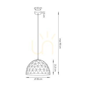 Lampă suspendată Sigma Diament M aurie 35 cm 32303 small 1
