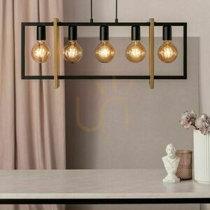 Lampă suspendată Sigma Eden 5 negru auriu 32236 small 1