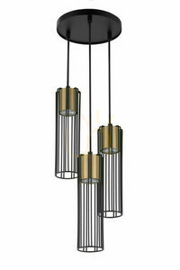 Lampă suspendată Sigma Fobia 3 negru auriu GU10 SKU 33458 small 0