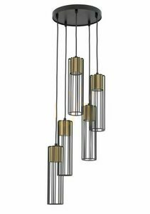 Lampă suspendată Sigma Fobia 5 Koło negru/auriu 33461 small 0