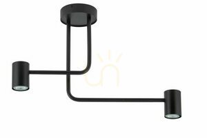 Plafonieră Sigma Luis 2 negru, oțel, GU10, 33418 small 0