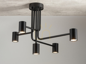 Plafonieră Sigma Luis 5 negru GU10 58 cm 33422 small 2