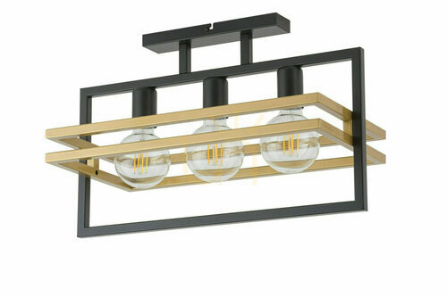 Verifica Plafonieră Sigma Merci 3 becuri negru auriu 52 cm SKU 32404
