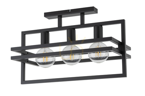 Verifica Plafonieră Sigma Merci 3 becuri E27 negru metal SKU 32406