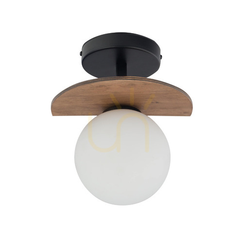 Verifica Plafonieră Sigma Mirror 1 neagră, sticlă albă, G9, SKU 33300