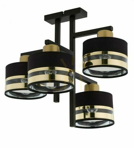 Verifica Plafonieră Sigma Pro 4 Negru Auriu SKU 32145