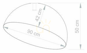 Plafonieră Sigma Sfera 90 cm alb/auriu 32463 small 3