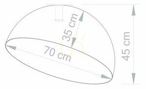 Plafonieră Sigma Sfera 70 cm alb/auriu 32464 small 3
