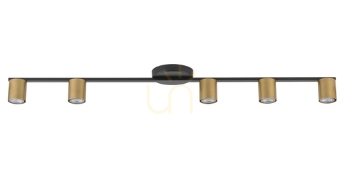 Verifica Plafonieră Sigma Sky 5 becuri GU10 negru auriu 110 cm 33441