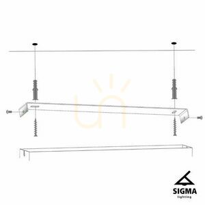 Plafonieră Sigma Zoom 5 becuri GU10 negru auriu 80 cm 33323 small 1