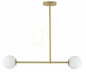 Lustră suspendată Sigma Gama 2 becuri G9 auriu bej 33331 small 0