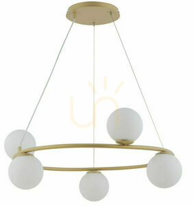 Lampă suspendată Sigma Gama Koło 5 becuri G9 auriu bej 33381 small 0