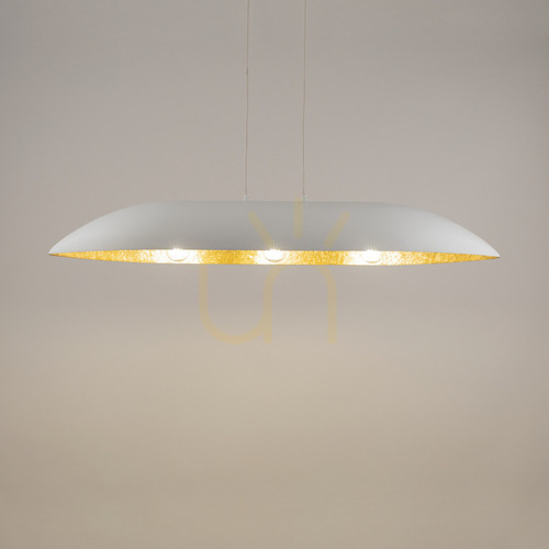 Verifica Lampă suspendată Sigma Gondola alb-auriu 114 cm 3xE27 SKU 40636