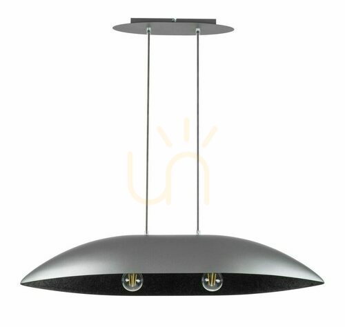 Verifica Lampă suspendată Sigma GONDOLA argintiu negru 2xE27 84 cm 40643