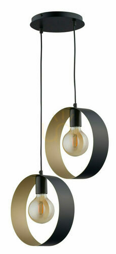 Verifica Lampă suspendată Sigma Happy 2 negru/auriu 3xE27 32284