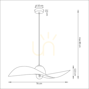 Lampă suspendată Sigma Kapello alb-auriu 76 cm 32338 small 6