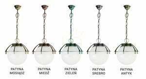 Lampă suspendată exterior SU-MA Kula negru patină 25 cm K 1018/1/KPO small 4