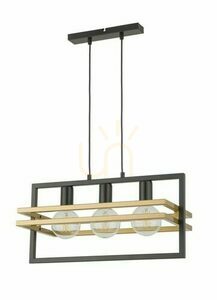 Lampă suspendată Sigma Merci 3 negru auriu 52 cm SKU 32392 small 0