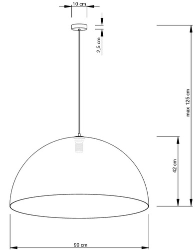 Verifica Lampă suspendată Sigma Sfera 90 argintiu 30130
