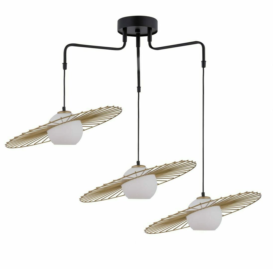 Verifica Lampă suspendată Sigma SOL 3 negru auriu 3xE27 32180 Lampă suspendată Sigma SOL 3 negru auriu 3xE27 32180