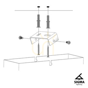 Lampă suspendată Sigma Gondola L negru auriu 3xE27 40632 small 3